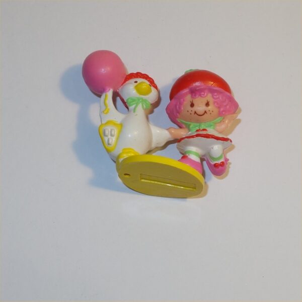 Strawberry Shortcake 1984 Cherry Cuddler with Gooseberry and a Balloon PVC Figurine