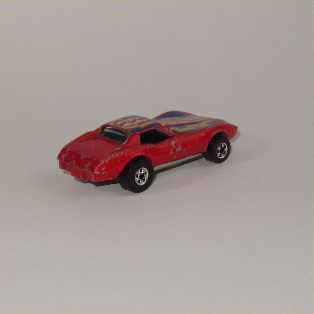 Hot Wheels Flying Colors Corvette Stingray Red 1977 Black Wheels ...