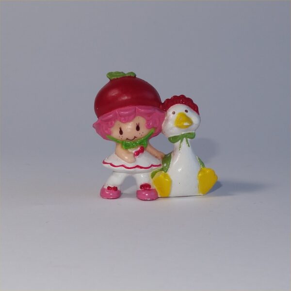 Strawberry Shortcake 1982 Cherry Cuddler with Gooseberry Gander PVC Figurine