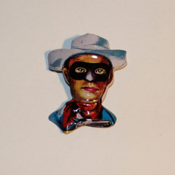 Vintage Japan Lapel Pin Badge Party Favour Show Bag Lone Ranger Cowboy Image