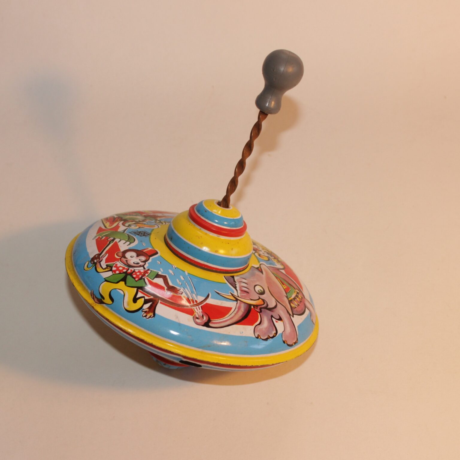 Ace Tin Spinning Top Lithograph Australia - Antique Toy World