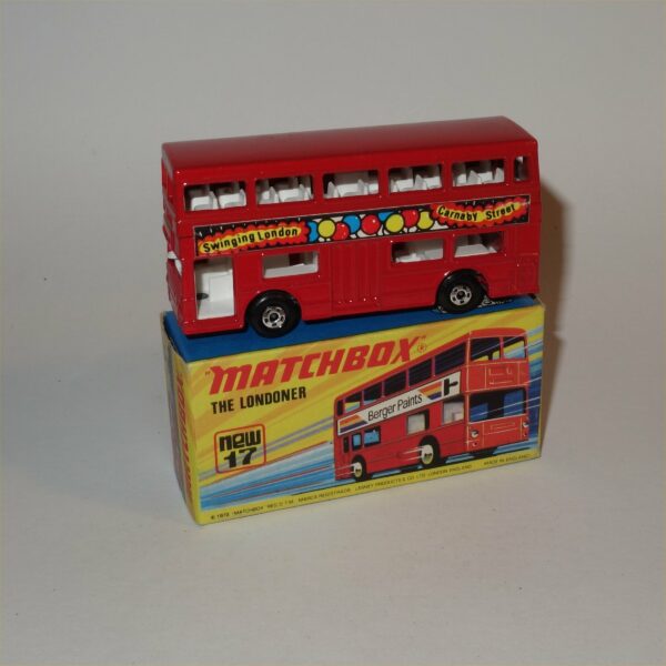 Matchbox Lesney 17f The Londoner Swinging London Bus Superfast 1972 Mint Box