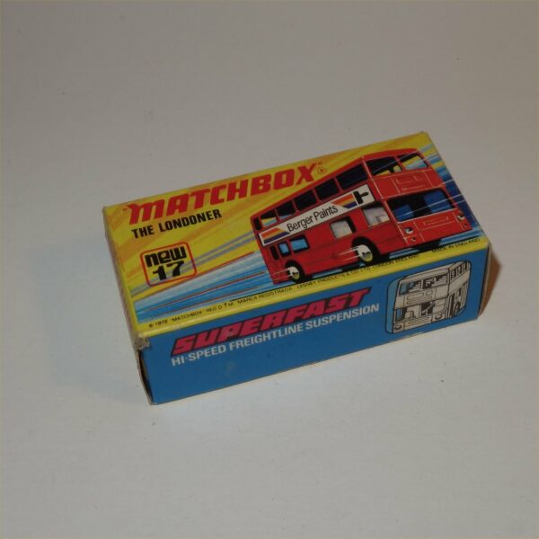 Matchbox Lesney 17f The Londoner Swinging London Bus Superfast 1972 Mint Box